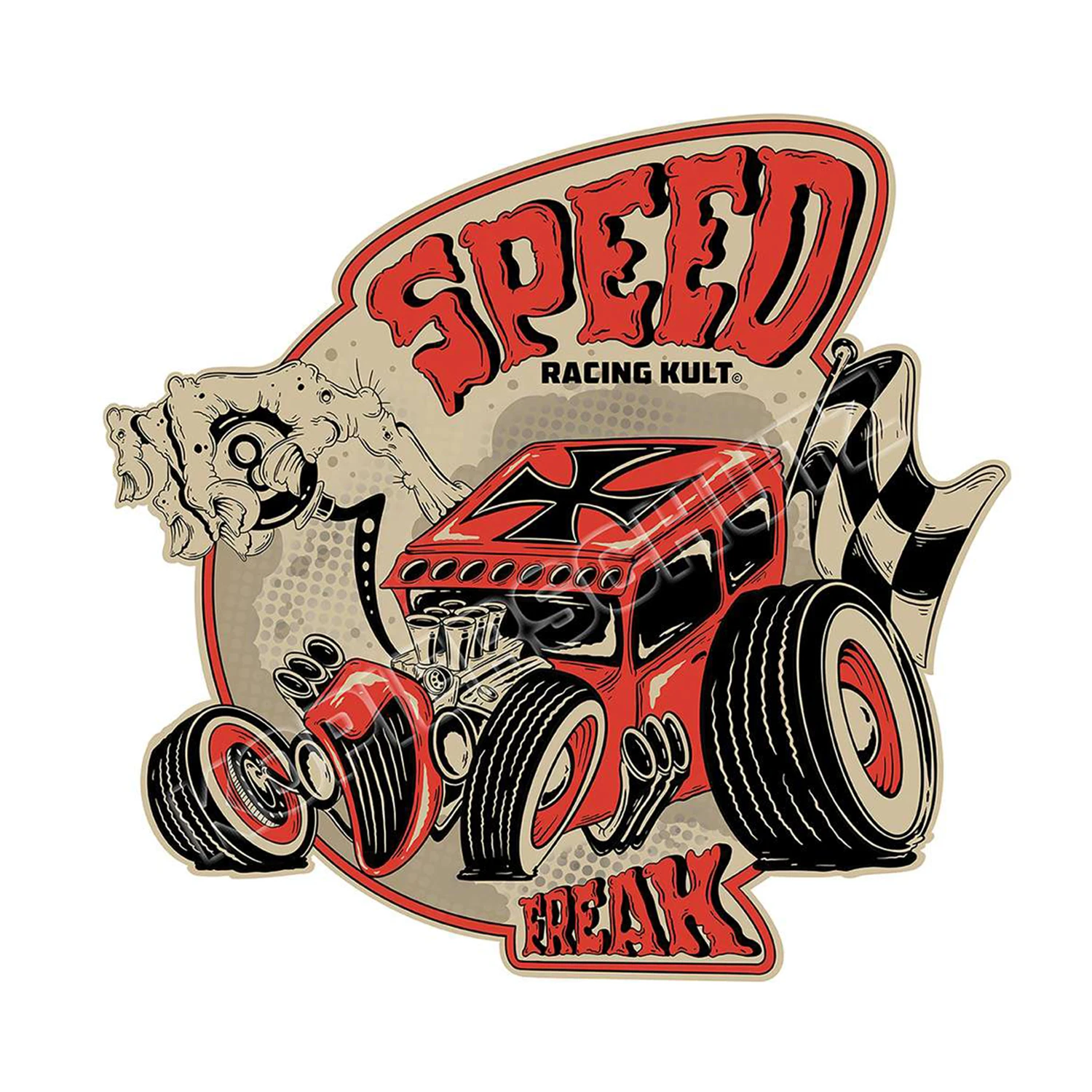 Racing Kult Aufkleber Hot Rod Speedfreak in verschiedenen Größen