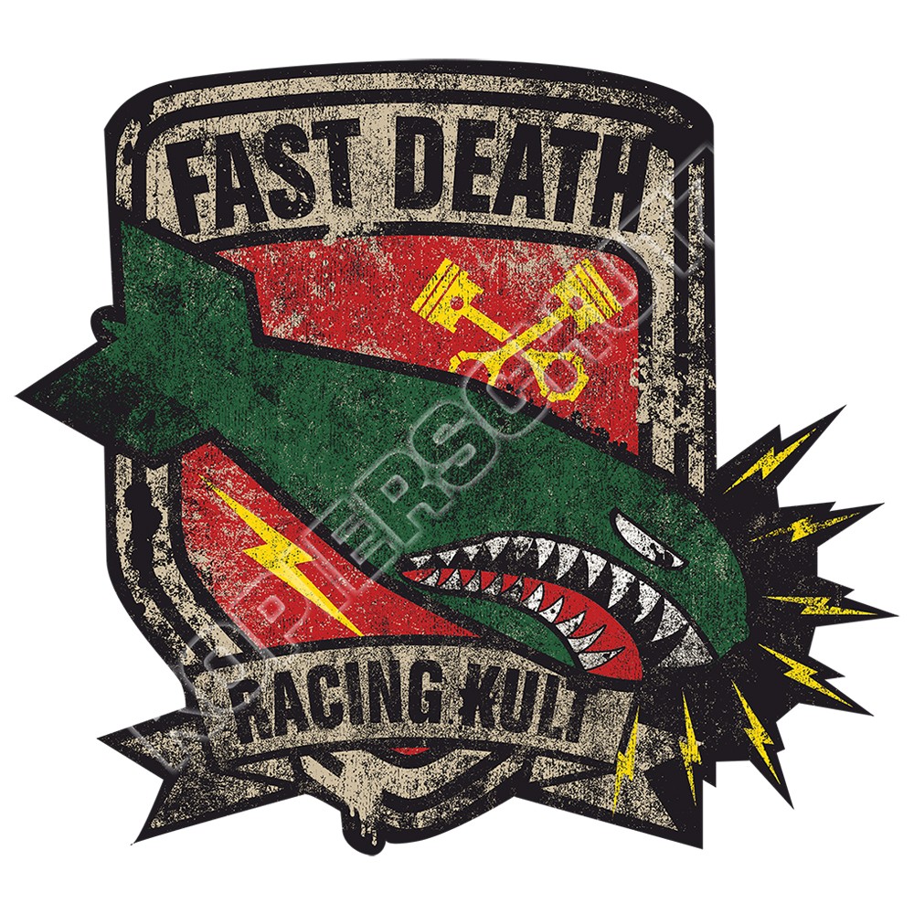 Racing Kult Aufkleber Sticker Fast Death in verschiedenen Größen