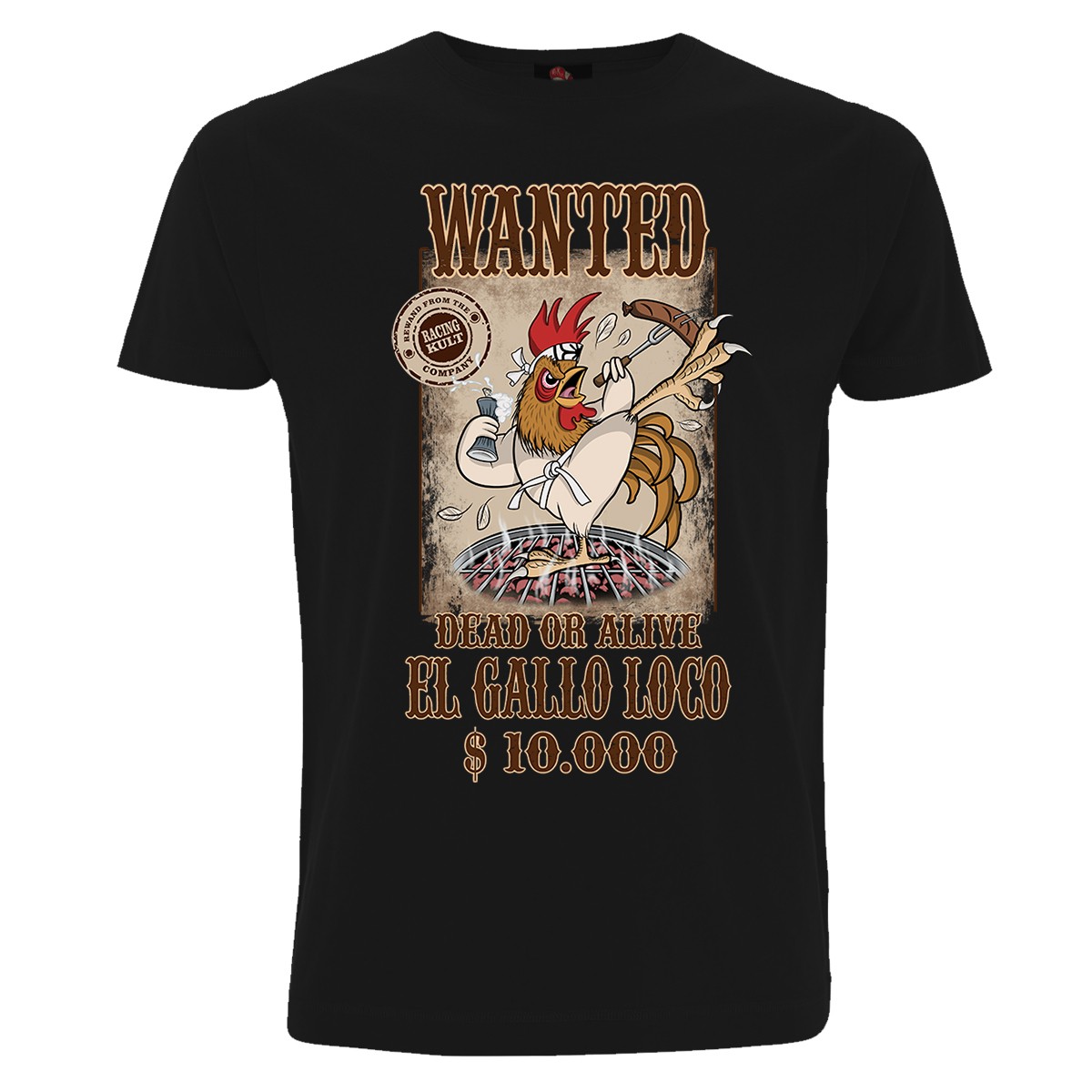 Racing Kult T-Shirt El Gallo Loco Frontprint