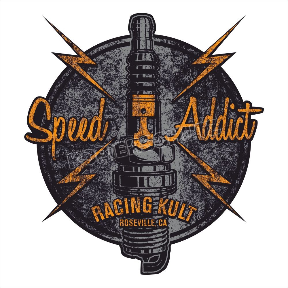 Racing Kult Aufkleber Sticker Speed Addict Oldschool Vintage in verschiedenen Größen